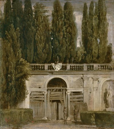 Zicht op de tuinen van de Villa Medici in Rome, ca. 1630 door Diego Velázquez